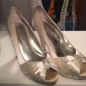Ivory Satin Pumps